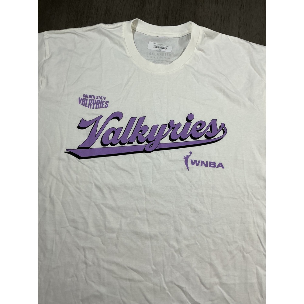 Oaklandish Golden State Valkyries Retro Script T-Shirt White Size XL
